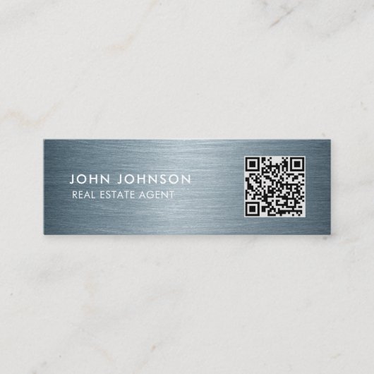 QRコードミニ名刺 スキニー名刺 (正面)