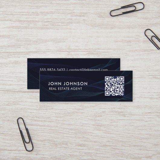 QRコードミニ名刺 スキニー名刺 (正面/裏面インサイチュ)