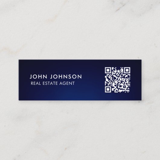 QRコードミニ名刺 スキニー名刺 (正面)