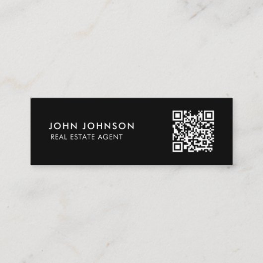 QRコードミニ名刺 スキニー名刺 (正面)