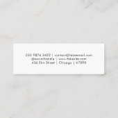 QRコードミニ名刺 スキニー名刺 (裏面)