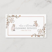 QRコードメイドハウスキーピングプロフェッショナルネズミフローラ 名刺 (正面)