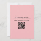 QRコードメインスクイズシトラスブライダルシャワーオレンジ 招待状 (裏面)