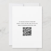 QRコードメインスクイズシトラスブライダルシャワー 招待状 (裏面)