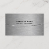 QRコードメタリックグレーおよびホワイト名刺 名刺 (正面)