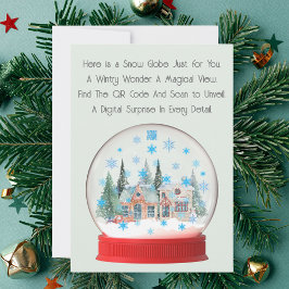 QRコードメッセージまたはギフトを雪の球体に追加 シーズンカード