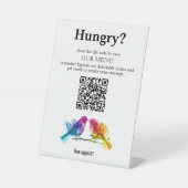 🌈 QRコードメニューレインボーロバーズコレクション 台座サイン (正面)