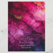 QRコードメニュー天空エレガンスマーブル メニュー (裏面)