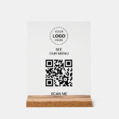QRコードメニュー | 独自の非接触型を作モダン成 アクリルサイン (正面)