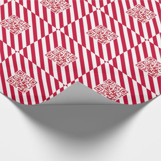 QRコードメリークリスマスのおもしろいなギークの包装紙 ラッピングペーパー (角)