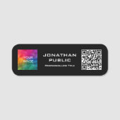 QRコードメンバーの写真またはビジネスロゴはこちら 名札 (正面)