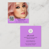 QRコードメーモダンクアップアーティストスクエアバスイン スクエア名刺 (正面/裏面)