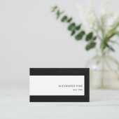 QRコードモダンお洒落白黒プロフェッショナル 名刺 (スタンド正面)