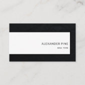 QRコードモダンお洒落白黒プロフェッショナル 名刺 (正面)