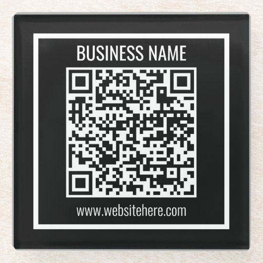 QRコードモダンを瞬時に作成 ガラスコースター (正面)