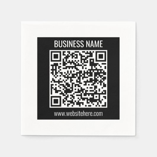 QRコードモダンを瞬時に作成 スタンダードカクテルナプキン (正面)