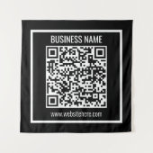 QRコードモダンを瞬時に作成 タペストリー (正面)