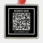 QRコードモダンを瞬時に作成 メタルオーナメント (正面)