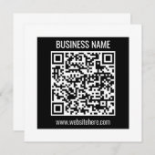 QRコードモダンを瞬時に作成 招待状 (正面/裏面)