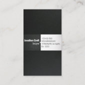 QRコードモダンアイボリーマットブラックミニマル垂直 名刺 (裏面)