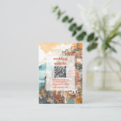 qrコードモダンイタリエレガントア行先結婚式 エンクロージャーカード (スタンド正面)