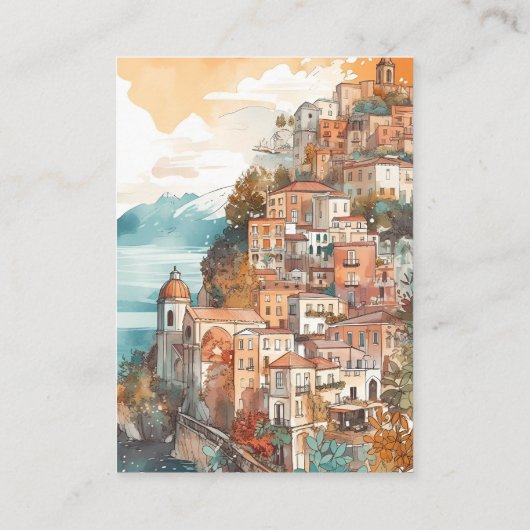 qrコードモダンイタリエレガントア行先結婚式 エンクロージャーカード (裏面)