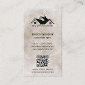 QRコードモダンカスタムロゴ実在エスティエージェント 名刺 (正面)