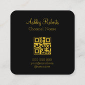 QRコードモダンゴールデンドットyoutuber スクエア名刺 (裏面)