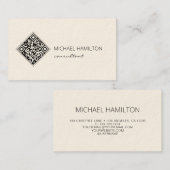 QRコードモダンシンプル名刺 名刺 (正面/裏面)