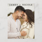 QRコードモダンスキャン可能な結婚式の日付の保存 ポストカード (正面)