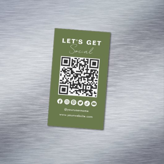 QRコードモダンソーシャルメディアが当社と接続 マグネット名刺 (インサイチュ)