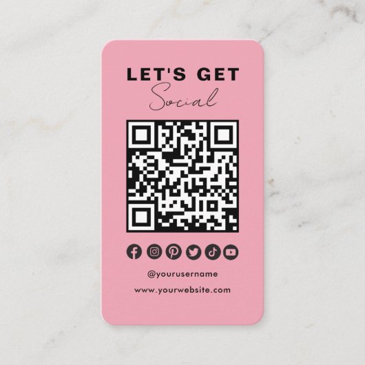 QRコードモダンソーシャルメディアが当社と接続 名刺 (正面)
