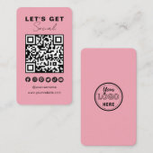 QRコードモダンソーシャルメディアが当社と接続 名刺 (正面/裏面)