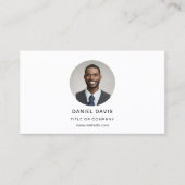 QRコードモダンソーシャルメディアを使用したミニマル写真 名刺 (正面)