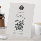 QRコードモダンソーシャルメディアを支払うベージースキャン 台座サイン (インサイチュ)