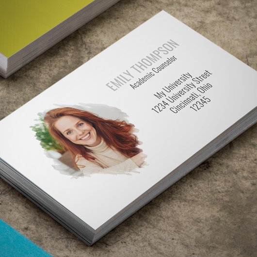 QRコードモダンソーシャルメディアプロフェッショナル写真 名刺