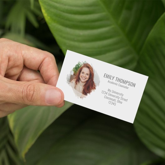 QRコードモダンソーシャルメディアプロフェッショナル写真 名刺