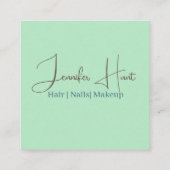 QRコードモダンソーシャルメディア名刺 スクエア名刺 (裏面)