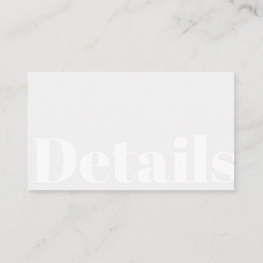 QRコードモダンタイポグラフィ結婚のWebサイト詳細 エンクロージャーカード (裏面)