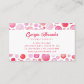 QRコードモダントレンディー抽象芸術美容師 名刺 (裏面)