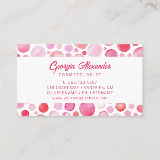 QRコードモダントレンディー抽象芸術美容師 名刺 (裏面)