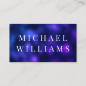 QRコードモダンプロフェッショナルネイビーブルーエレガントブシ 名刺 (正面)