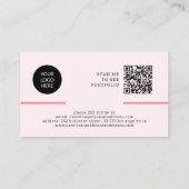 QRコードモダンプロフェッショナルミニマルなロゴ写真 名刺 (裏面)
