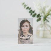 QRコードモダンプロフェッショナルモデル写真 名刺 (スタンド正面)