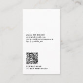 QRコードモダンプロフェッショナルモデル写真 名刺 (裏面)