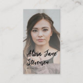 QRコードモダンプロフェッショナルモデル写真 名刺 (正面)