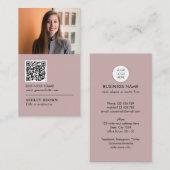 QRコードモダンプロフェッショナル実在資産写真Busi 名刺 (正面/裏面)