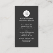 QRコードモダンプロフェッショナル実在資産写真Busi 名刺 (裏面)