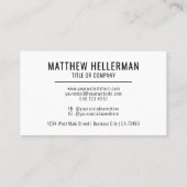 QRコードモダンプロフェッショナル白黒ロゴ 名刺 (裏面)