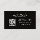 QRコードモダンペインタアメリカ国旗 名刺 (裏面)